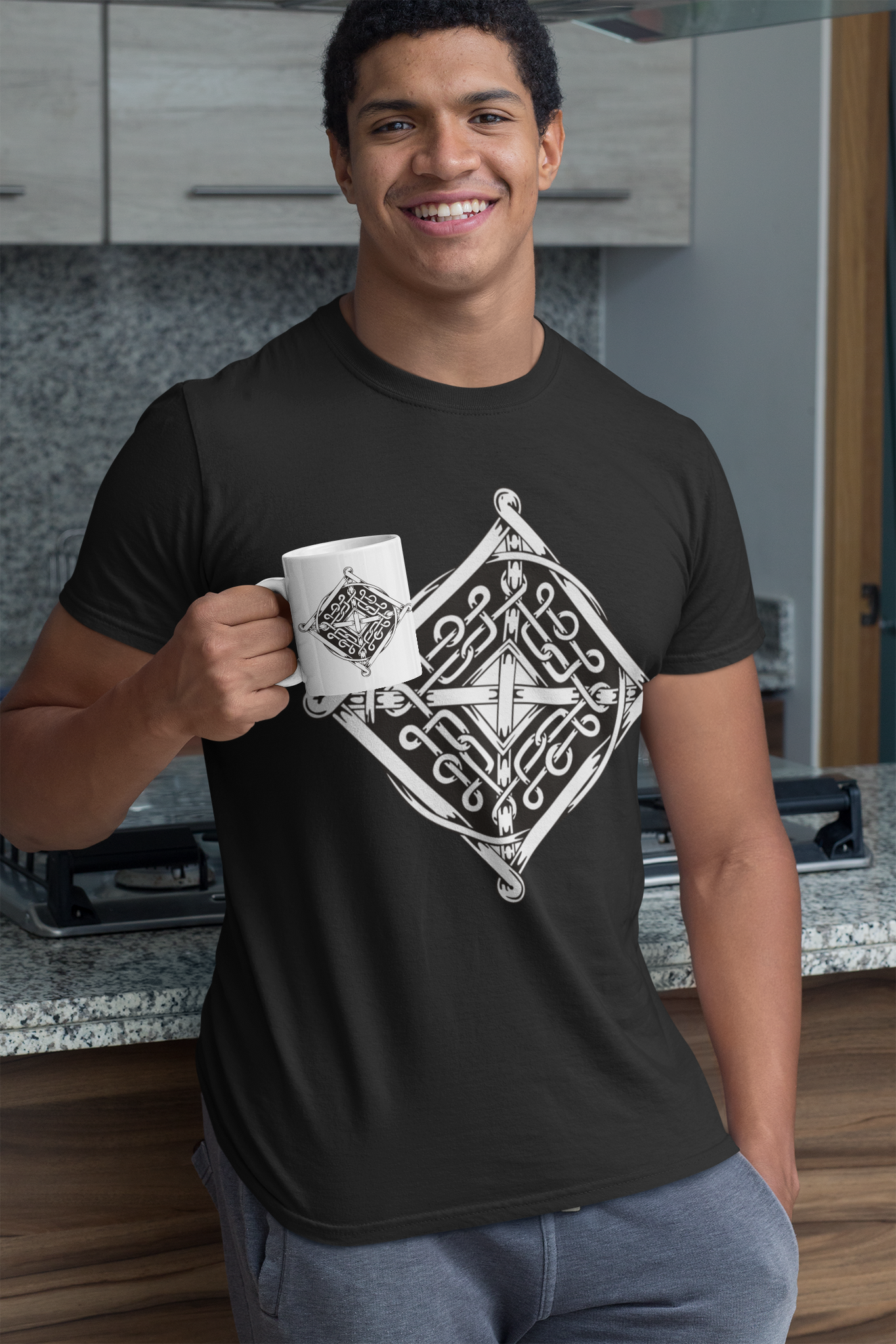 Celtic Stone Printed T-Shirt