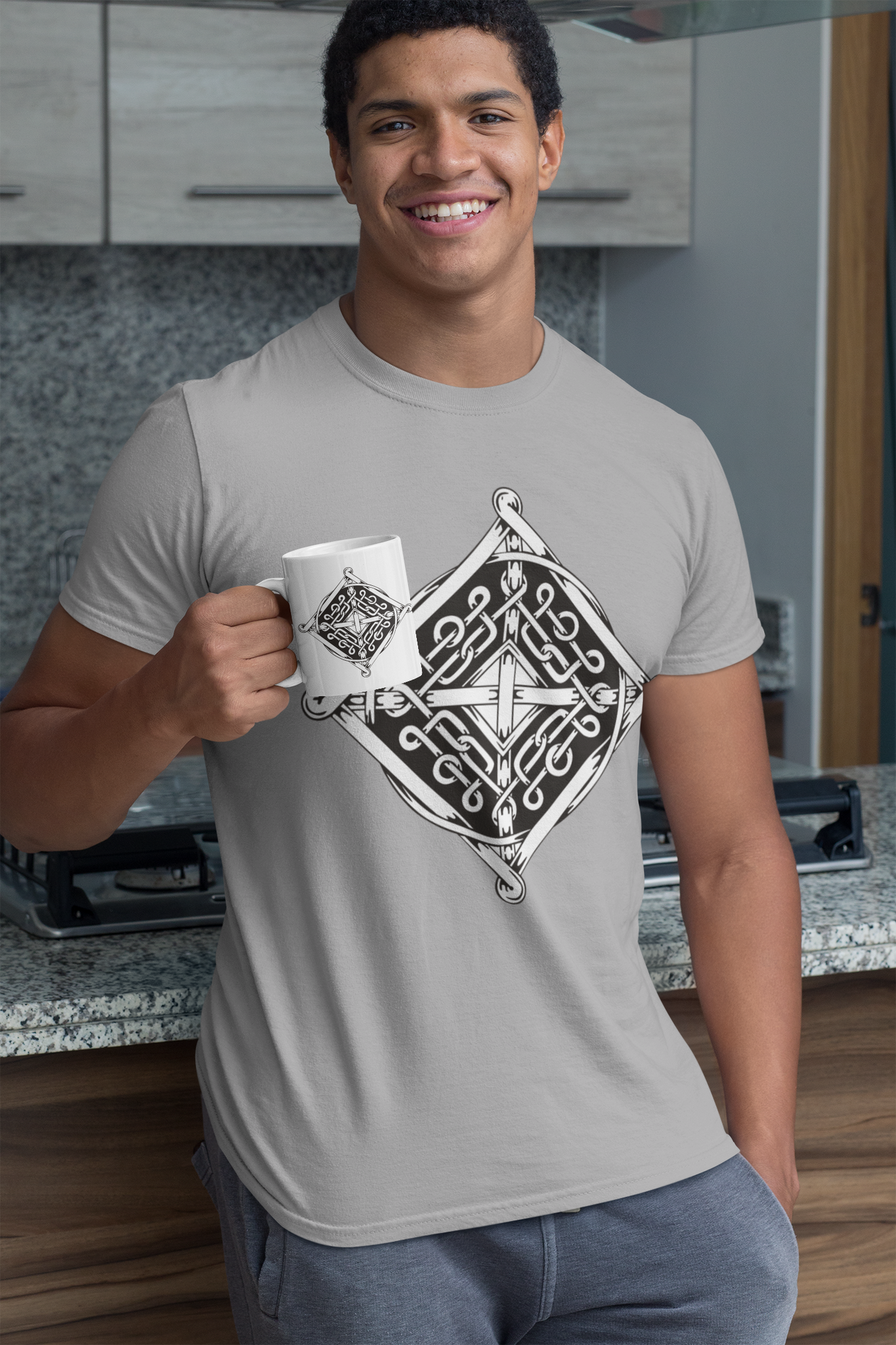 Celtic Stone Printed T-Shirt