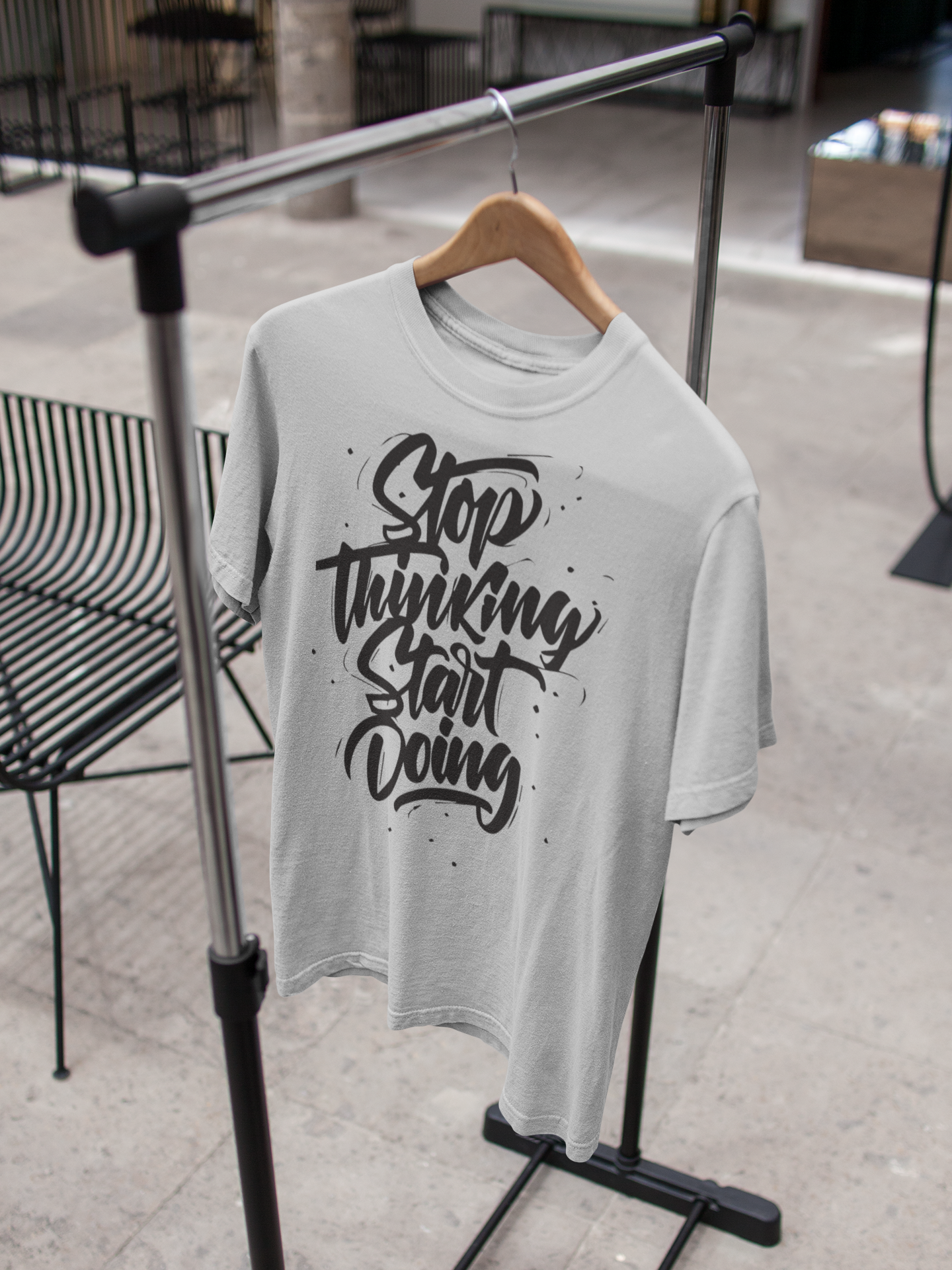 Stop Thinking Start Doing Print T-Shirt