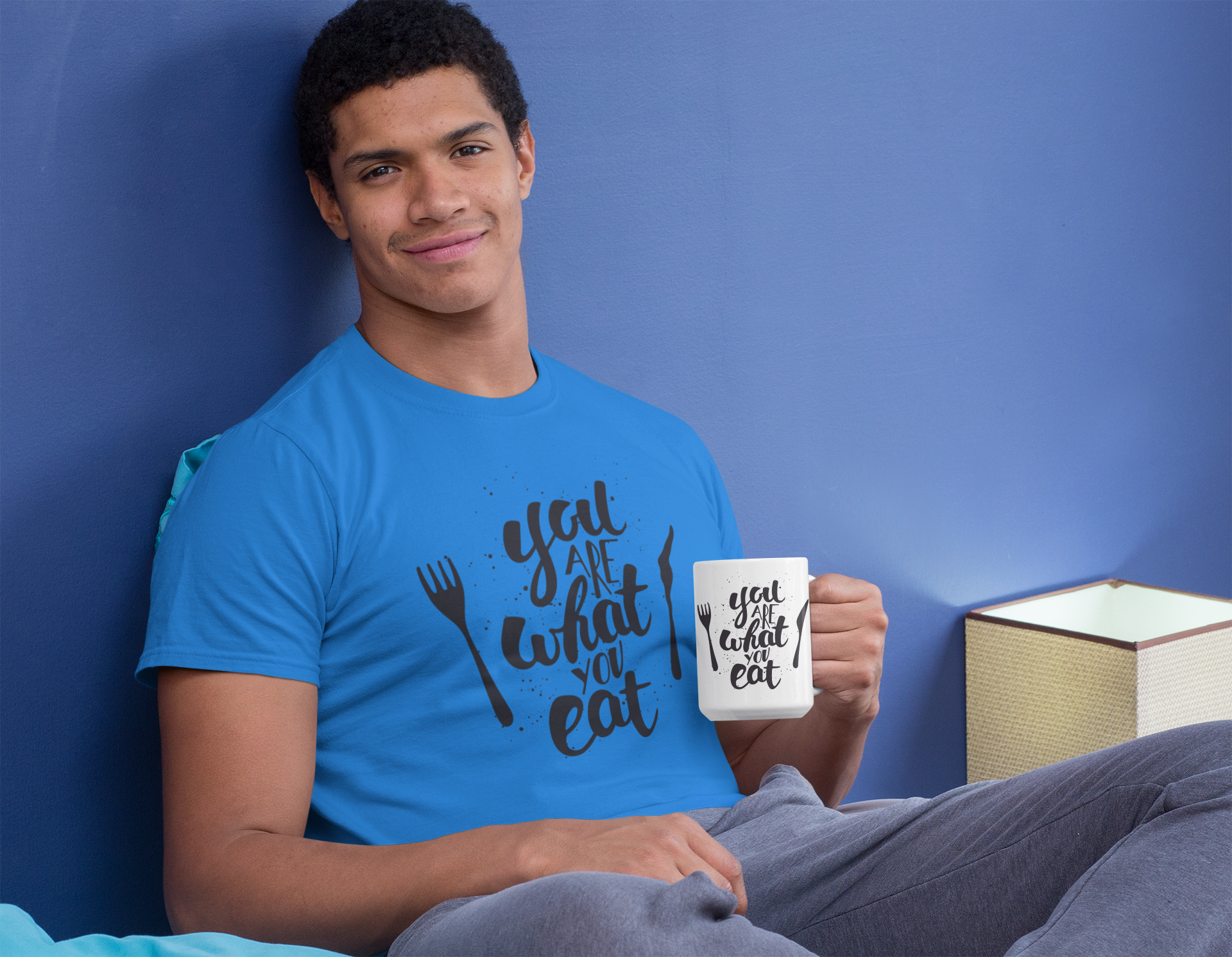 You are  What You Eat Print T-Shirt