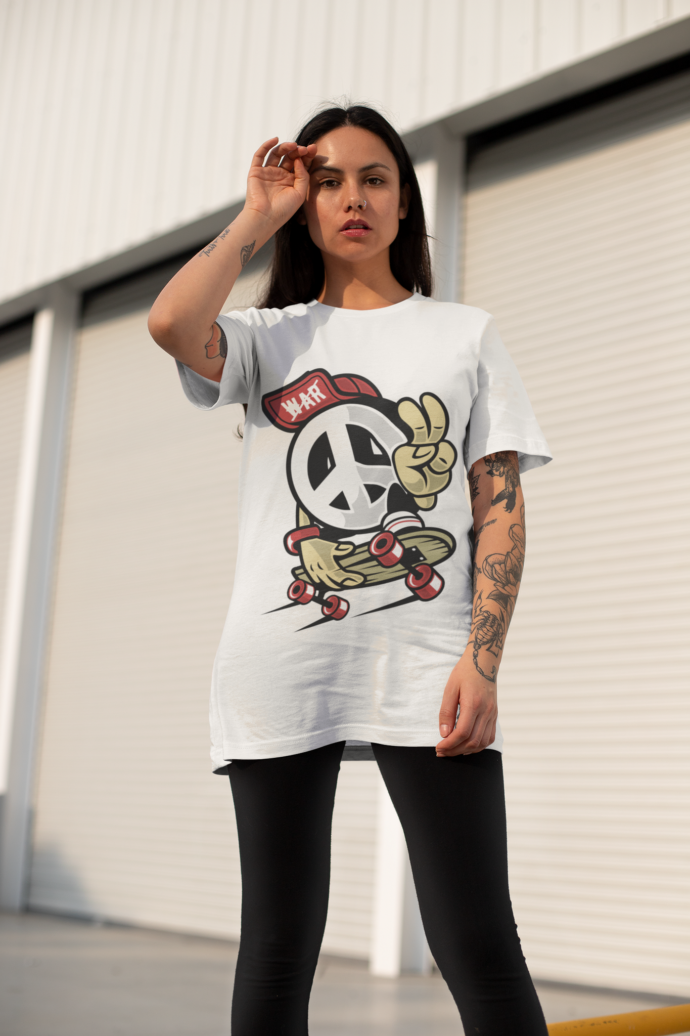 Skateboarding  Cartoon Character T-Shirt